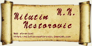 Milutin Nestorović vizit kartica